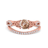 14K Gold 1.05ct Round 6mm G SI Diamond Engagement Bridal Wedding Ring