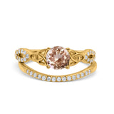 14K Gold 1.05ct Round 6mm G SI Diamond Engagement Bridal Wedding Ring