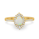 14K Gold 1.53ct Oval G SI Diamond Engagement Ring