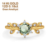 14K Gold Round G SI 1.02ct Diamond Engagement Ring