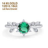 14K Gold Round G SI 1.02ct Diamond Engagement Ring