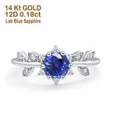 14K Gold Round G SI 1.02ct Diamond Engagement Ring