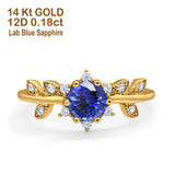 14K Gold Round G SI 1.02ct Diamond Engagement Ring