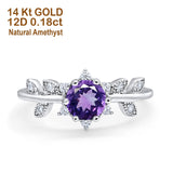 14K Gold Round G SI 1.02ct Diamond Engagement Ring