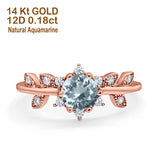 14K Gold Round G SI 1.02ct Diamond Engagement Ring