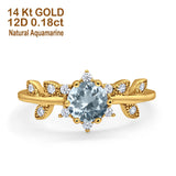 14K Gold Round G SI 1.02ct Diamond Engagement Ring