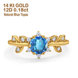 14K Gold Round G SI 1.02ct Diamond Engagement Ring