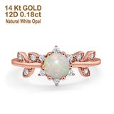 14K Gold Round G SI 1.02ct Diamond Engagement Ring