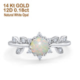 14K Gold Round G SI 1.02ct Diamond Engagement Ring