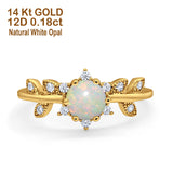 14K Gold Round G SI 1.02ct Diamond Engagement Ring