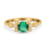 14K Gold 1.37ct Round 7mm G SI Diamond Engagement Wedding Ring