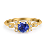 14K Gold 1.37ct Round 7mm G SI Diamond Engagement Wedding Ring