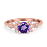 14K Gold 1.37ct Round 7mm G SI Diamond Engagement Wedding Ring