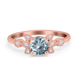 14K Gold 1.37ct Round 7mm G SI Diamond Engagement Wedding Ring