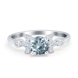 14K Gold 1.37ct Round 7mm G SI Diamond Engagement Wedding Ring