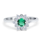 14K Gold 1.01ct Round 6mm G SI Art Deco Diamond Engagement Wedding Ring