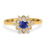 14K Gold 1.01ct Round 6mm G SI Art Deco Diamond Engagement Wedding Ring