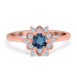 14K Gold 1.01ct Round 6mm G SI Art Deco Diamond Engagement Wedding Ring