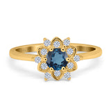 14K Gold 1.01ct Round 6mm G SI Art Deco Diamond Engagement Wedding Ring