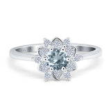 14K Gold 1.01ct Round 6mm G SI Art Deco Diamond Engagement Wedding Ring