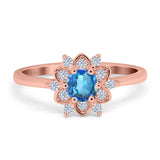 14K Gold 1.01ct Round 6mm G SI Art Deco Diamond Engagement Wedding Ring