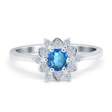 14K Gold 1.01ct Round 6mm G SI Art Deco Diamond Engagement Wedding Ring