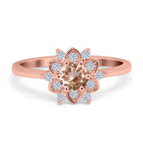 14K Gold 1.01ct Round 6mm G SI Art Deco Diamond Engagement Wedding Ring