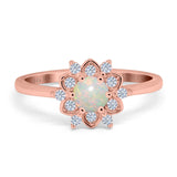 14K Gold 1.01ct Round 6mm G SI Art Deco Diamond Engagement Wedding Ring