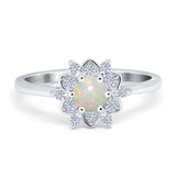 14K Gold 1.01ct Round 6mm G SI Art Deco Diamond Engagement Wedding Ring
