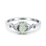 14K Gold 1.24ct Oval Filigree Infinity 8mmx6mm G SI Diamond Engagement Wedding Ring