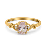 14K Gold 1.24ct Oval Filigree Infinity 8mmx6mm G SI Diamond Engagement Wedding Ring