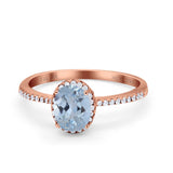 14K Gold 1.41ct Oval 8mmx6mm Fashion Accent G SI Diamond Engagement Wedding Ring