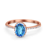 14K Gold 1.41ct Oval 8mmx6mm Fashion Accent G SI Diamond Engagement Wedding Ring