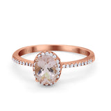 14K Gold 1.41ct Oval 8mmx6mm Fashion Accent G SI Diamond Engagement Wedding Ring