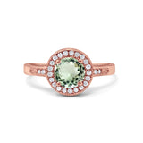 14K Gold 0.94ct Round Art Deco 6mm G SI Diamond Engagement Wedding Ring