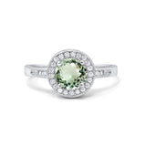 14K Gold 0.94ct Round Art Deco 6mm G SI Diamond Engagement Wedding Ring