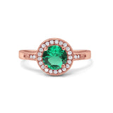 14K Gold 0.94ct Round Art Deco 6mm G SI Diamond Engagement Wedding Ring