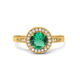 14K Gold 0.94ct Round Art Deco 6mm G SI Diamond Engagement Wedding Ring