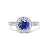 14K Gold 0.94ct Round Art Deco 6mm G SI Diamond Engagement Wedding Ring