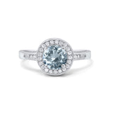 14K Gold 0.94ct Round Art Deco 6mm G SI Diamond Engagement Wedding Ring