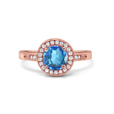 14K Gold 0.94ct Round Art Deco 6mm G SI Diamond Engagement Wedding Ring