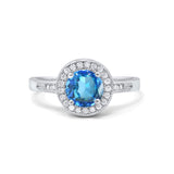 14K Gold 0.94ct Round Art Deco 6mm G SI Diamond Engagement Wedding Ring