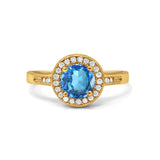 14K Gold 0.94ct Round Art Deco 6mm G SI Diamond Engagement Wedding Ring