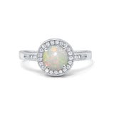 14K Gold 0.94ct Round Art Deco 6mm G SI Diamond Engagement Wedding Ring