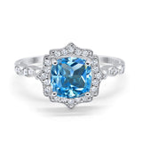 14K Gold 2.31ct Cushion 8mm Halo G SI Diamond Engagement Wedding Ring