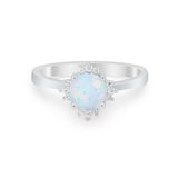 Halo Floral Art Deco Wedding Engagement Ring Round CZ 925 Sterling Silver