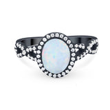 Art Deco Twisted Shank Wedding Ring Oval Round Cubic Zirconia 925 Sterling Silver