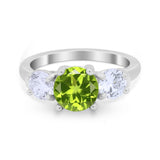 Three Stone Vintage Style Wedding Engagement Ring 3 Stone Cubic Zirconia 925 Sterling Silver