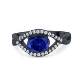 Infinity Shank Wedding Ring Simulated Cubic Zirconia 925 Sterling Silver