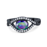 Infinity Shank Wedding Ring Simulated Cubic Zirconia 925 Sterling Silver